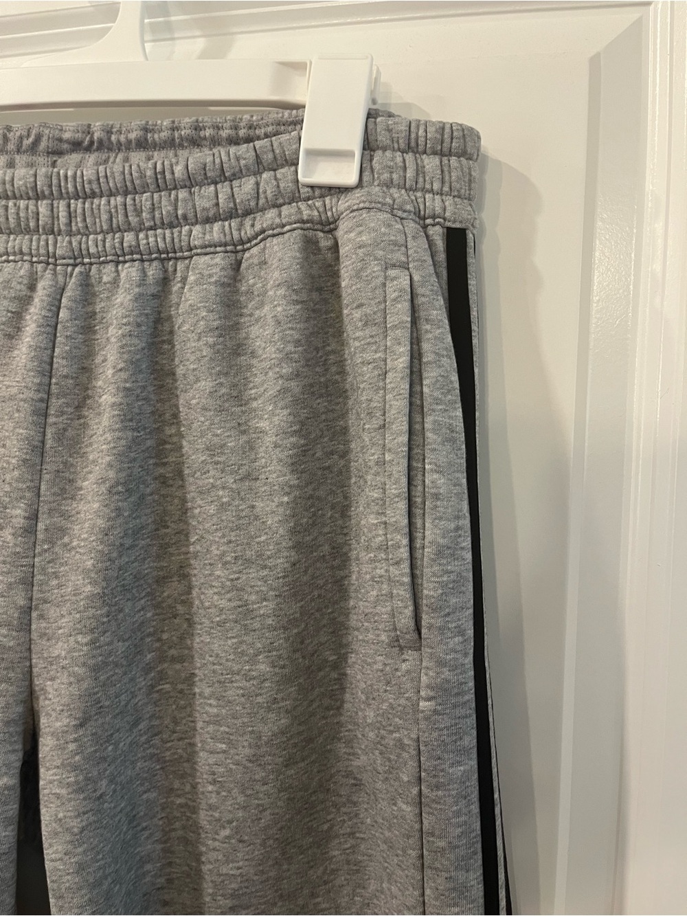 Adidas Grey Jogger Pants with Black Stripes and Adidas Logo - Picture 2 of 6